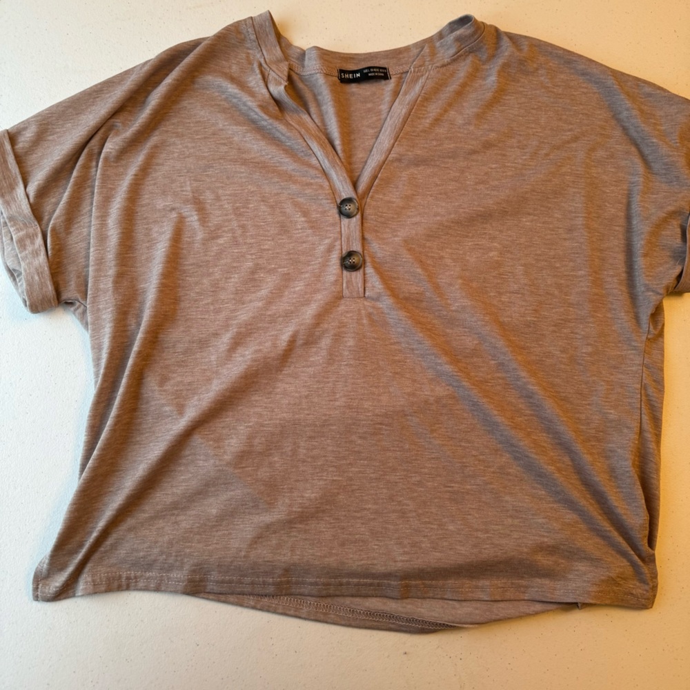 SHEIN Button Tee | Size L